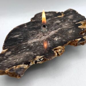 Brown Feather Agate Oil Candle