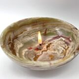 Onyx rock oil candle lamp, found in the ground candles