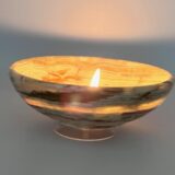 Large Green Onyx Oil Candle Lamp. Includes starter oil pack