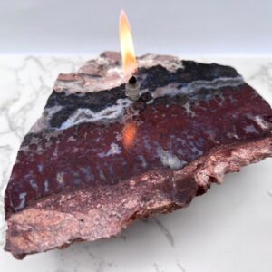 California Paul Bunyan Agate Oil Candle Lamp. Includes starter oil pack